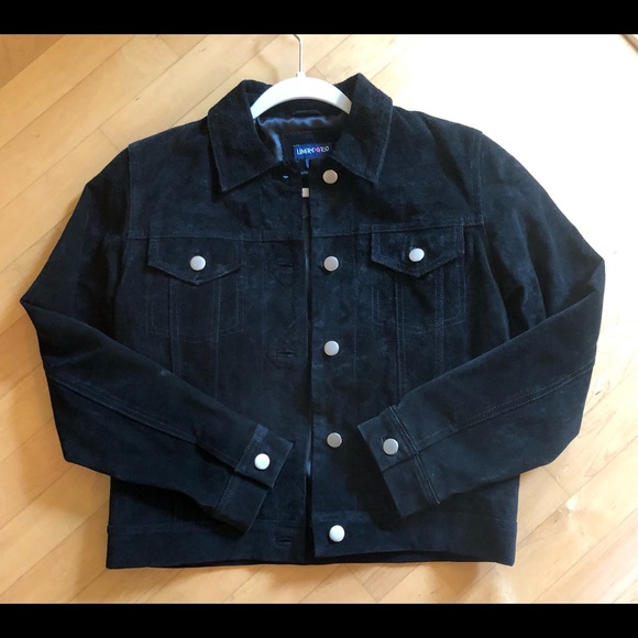 Black 100% leather suede jacket - Picture 3 of 9